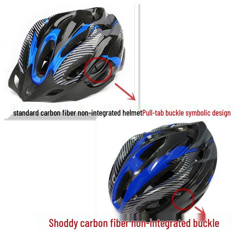 Carbon Fiber Mountain Bike Helmet with Detachable Visor