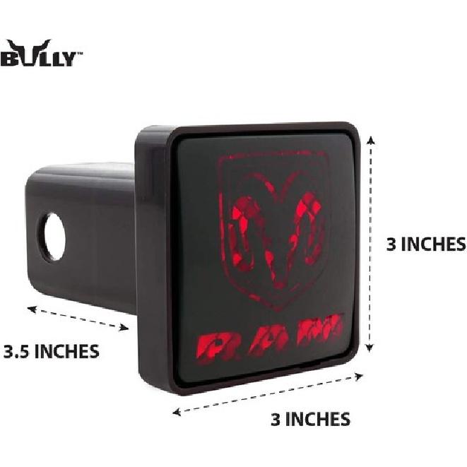 Universal Fit Truck LED Brake Light Hitch Cover Fits 2" Hitch Receiver