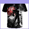 Camisetas Masculinas Estilosas 3D Com Estampa do Vegeta Super Saiyajin Lutando de Dragon Ball Z