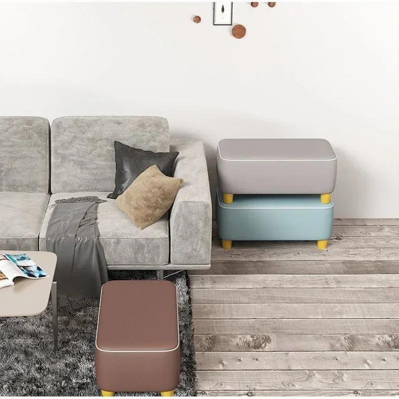 50CM Household Small Stool Sofa Low Stool Multi-Color Living Room Long Bench Shoe Changing Bedroom Furniture