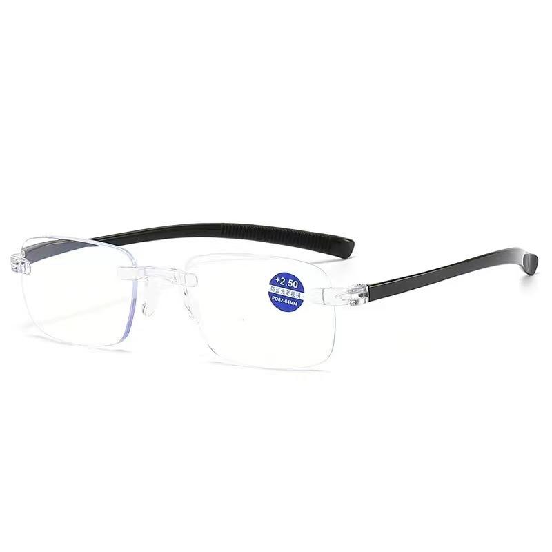New Men Women Rimless Reading Glasses Anti Blue Light Bifocal Far Near Magnification Eyewear Presbyopic Glasses +1.0 +4.0