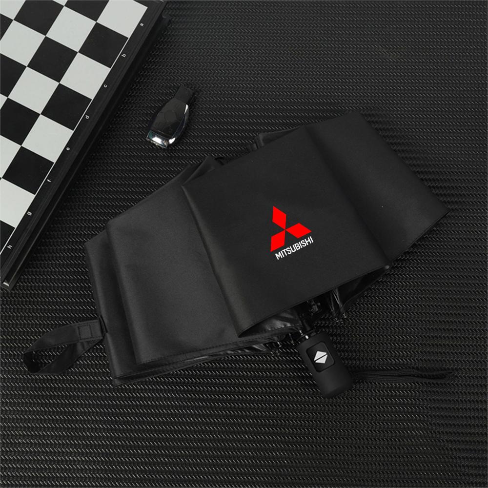 Car Badge 12 Bone Automatic Umbrella Sunshade Rain Wind Umbrella For Mitsubishi ASX Lancer Pajero Outlander L200 EVO Lancer EX