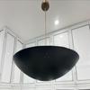 Stilnova 3 Light Flush Mount Fixture Dome Light Mid Century Modern Matte Black Sputnik Chandelier Light Fixture 30 Inch