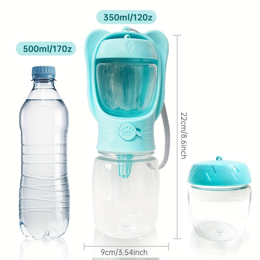 Portable Dog Water Bottle with Food Container, Outdoor Pet Water Dispenser for Hiking, Walking, Travel, Puppy Essentials