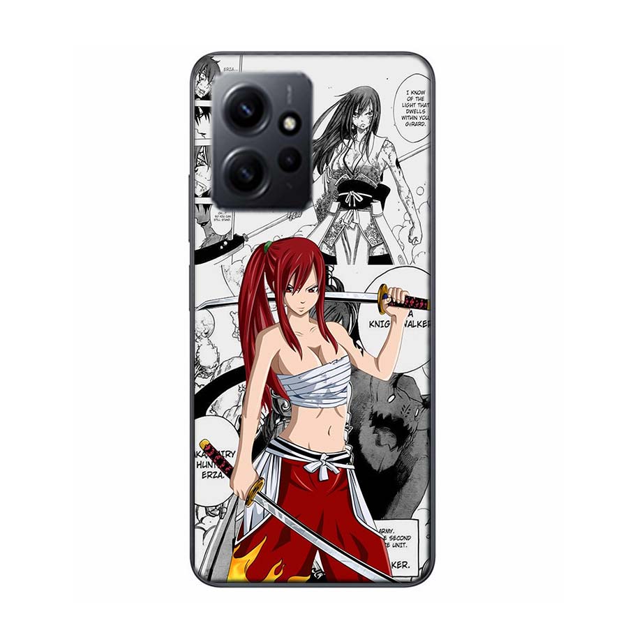 

Fairy Tail Erza Phone Case For Redmi 12 13C 12C 15C 9 10 10C Note 13 Pro Plus 14 15 Pro 9T 9C 9A TPU Soft Cover Clear Cell Cases Redmi Note 11E Pro