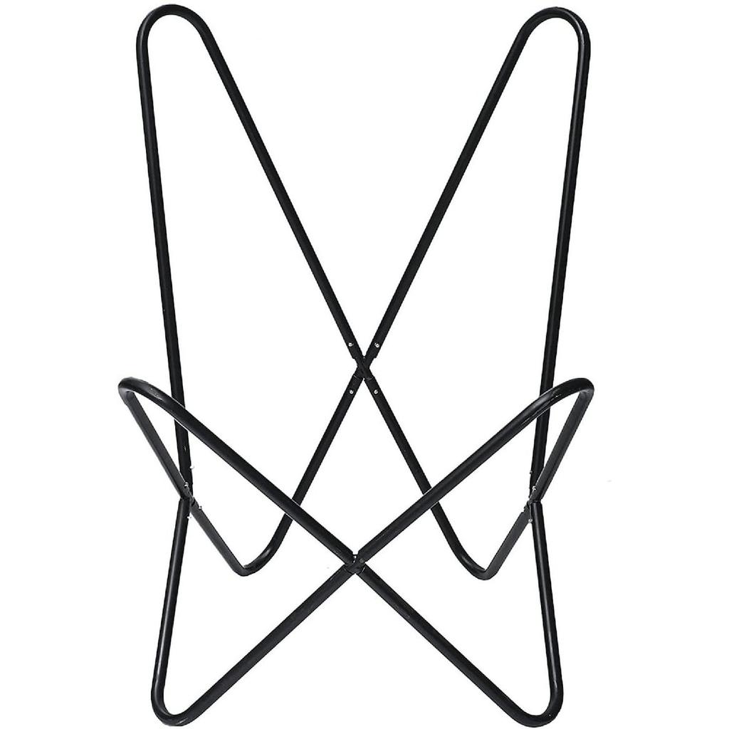 Vintage Leather Living Room Butterfly Chair Red Leather Butterfly Chair Cover with Powder Coated Black Folding Frame 100% Premium Quality