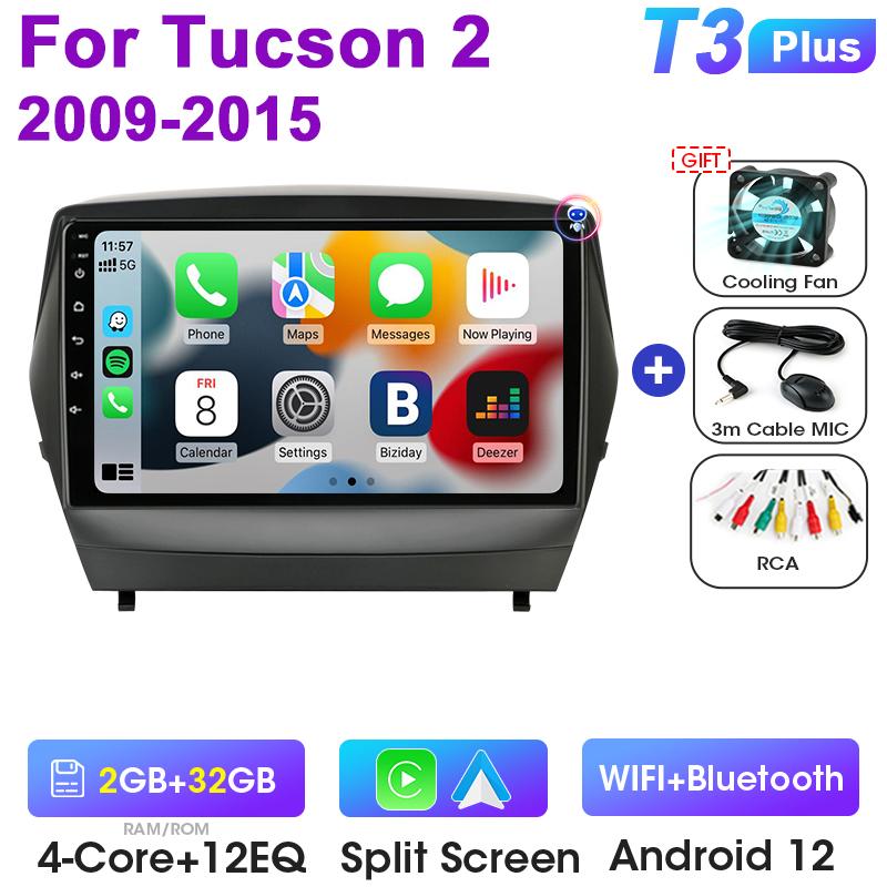 2 Din Android 12 Autoradio Für Hyundai Tucson 2 LM IX35 2009 - 2015 Multimedia Video Player GPS 4G Carplay Auto Stereo Kopf Einheit
