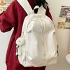 Schoolbag Women's Solid Color Backpack For Middle School Students
