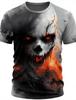 Terrifying Joker 3D Printed T-shirt Exaggerated Designer Horror Party Men's Street Casual Short Sleeve Summer Dress