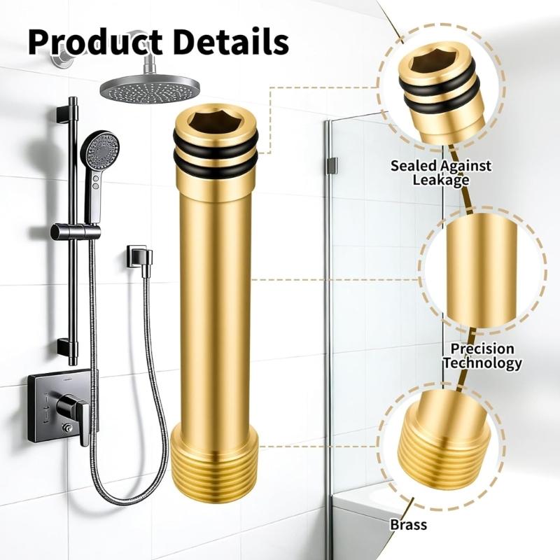 Metal Shower Elbow Water Supply Adapters Pipe Extension Link Suitable for K-98350 for Secure Installation & No Leaks