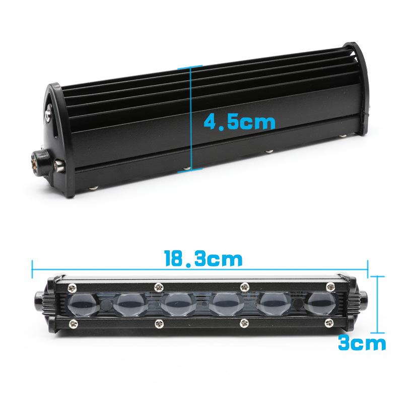 2Pcs 8'' 120W Aluminum 6D Spot Beam Slim LED Work Light Bar Single Row Car SUV Off road Lamps New