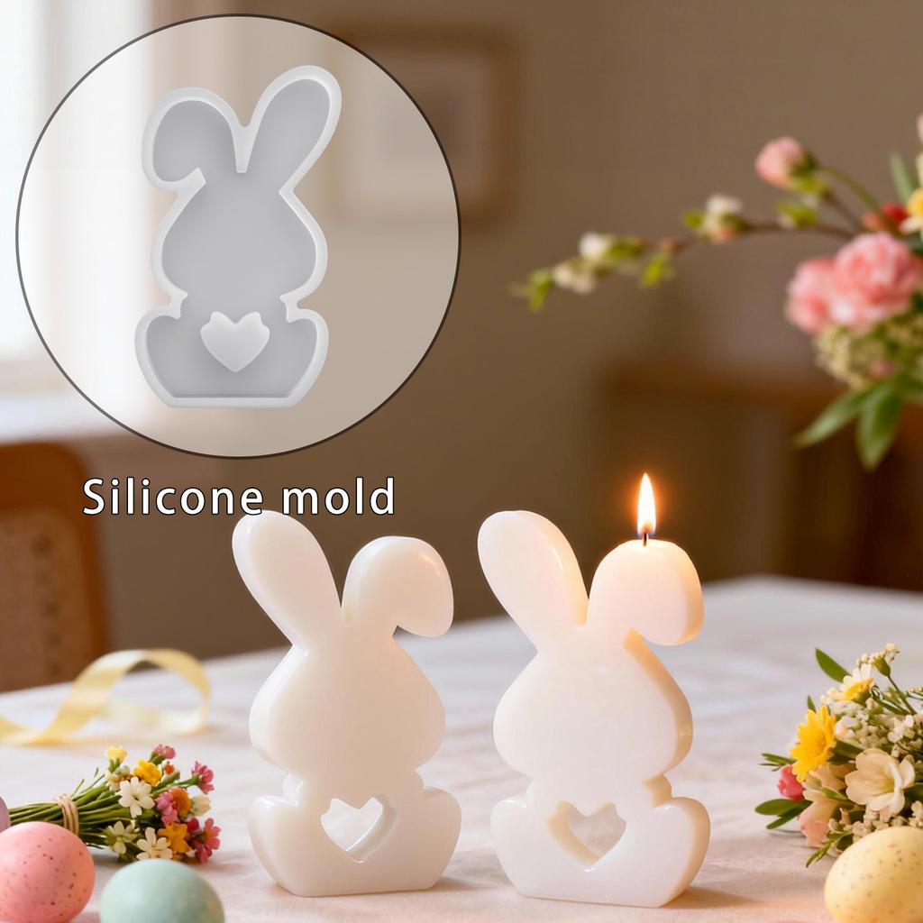 Aromatherapy Mold Special Design Rabbit Candle Mold Love Rabbit Silicone Mold Food-Grade For Resin Ornaments Plaster Decorations