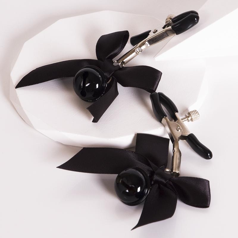Adults Fetish Bowknot Teasing Nipple Clamps Sex Toys For Women Bdsm Bondage Breast Sucker Cosplay Games Flirt Exotic Accessories