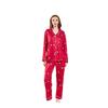 1116 European and American Women's Pajamas Christmas and New Year Printing Long-sleeved Trousers Cardigan Lapel Loose Loungewear