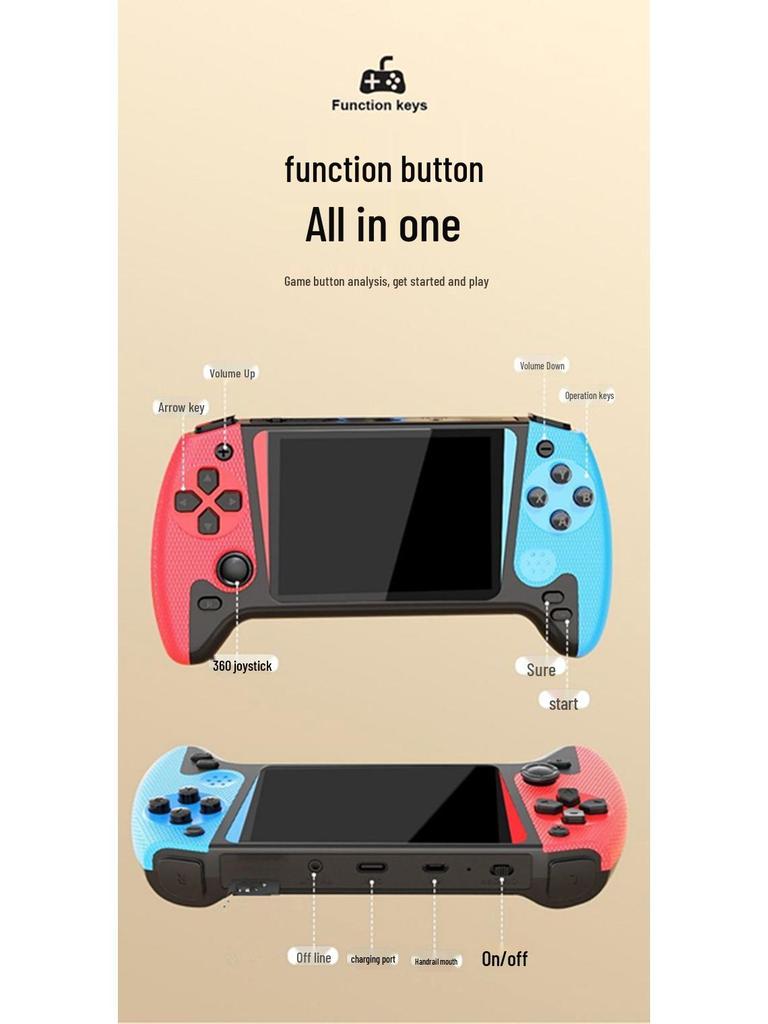 Sup Handheld Console: Two-Player Classic TV Game with 8090 Nostalgic Rechargeable Games