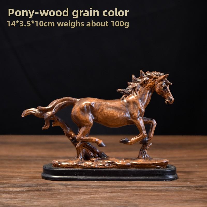 Horse Figurine Creative Living Room TV Cabinet Entrance Closet Home Decoration Item Horse Year Figurine
