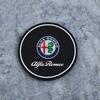 Car Stickers For Alfa Romeo 2Pcs Car Coasters Water Cup Slots Non-Slip Mat Waterproof Drink Pad For Alfa Romeo Giulia Stelvio Gi