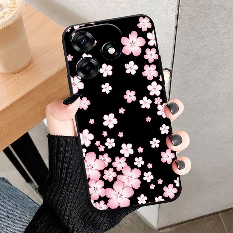 For Tecno Spark 10 Case Back Cover Spark10 Cute Cartoon Flower Skull Soft Silicone Phone Cases For Tecno Spark 10C Fundas Coque