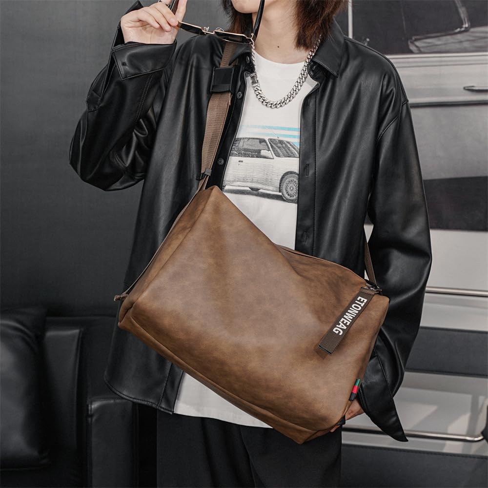 TsujiYa Boston Bag for Men and Shoulder PU Crossbody Large Perfect for the School A4 Golf Sports YH3520 Women, Bag, Leather, Bag, Capacity, Gym,