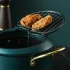 Frying Pot Japanese Style Tempura Fryer Pan with , Lid, Drainage Rack