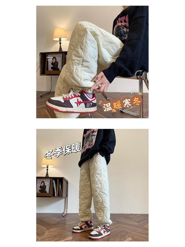 Women's Quilted Cotton Down Pants - Winter Sports Sweatpants, Windproof, Slim Fit, Warm & Cold-Resistant To -40°C