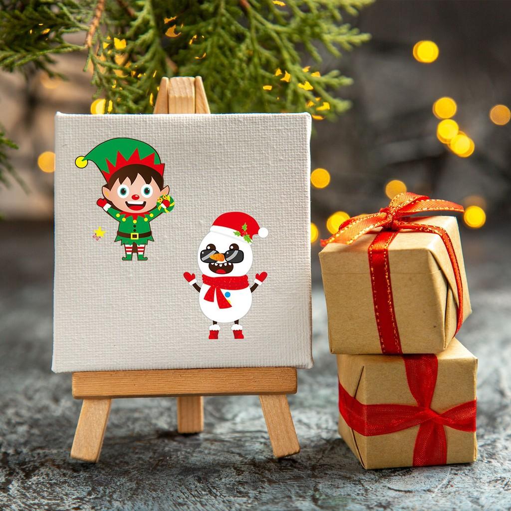 Colorful Xh059 Christmas Santa Snowman Diy Puzzle Stickers For Kids Fun Crafting