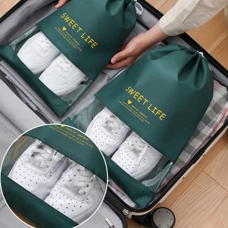 Travel Shoe Bag Shoes Storage Bags With Drawstring Closure Lightweighted and Durable for Travel