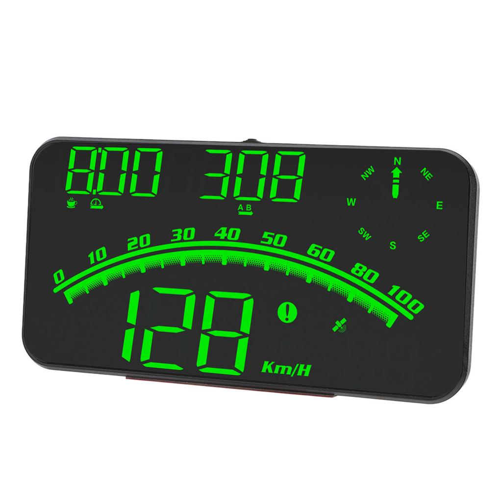 Smart HUD LED Screen High Definition Speed Alarm Multifunction GPS Speedometer Universal 5V for