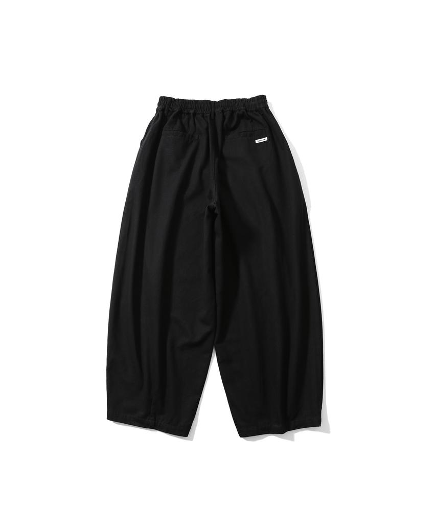 ANGLAN Long Tuck Wing Balloon Pants - Black