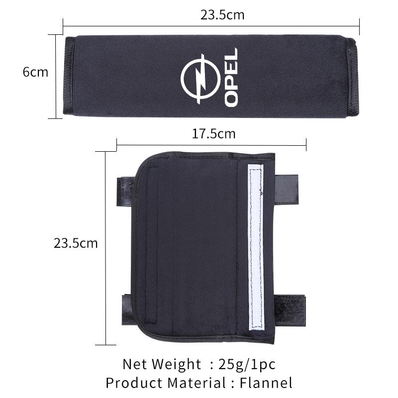BBGL9 Car Flannel Shoulder Pads Padded Shoulder Protector Accessories For Opel Corsa Astra Insignia Vectra Zafira Meriva Mokka