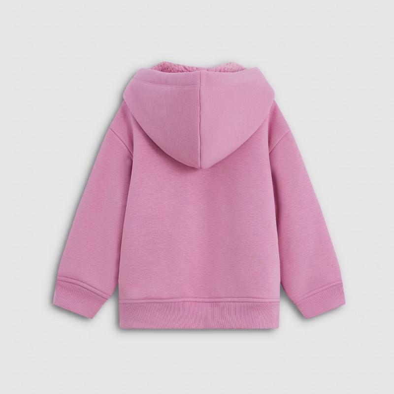 Gap Girls' Autumn Faux Shearling Hooded Sweatshirt