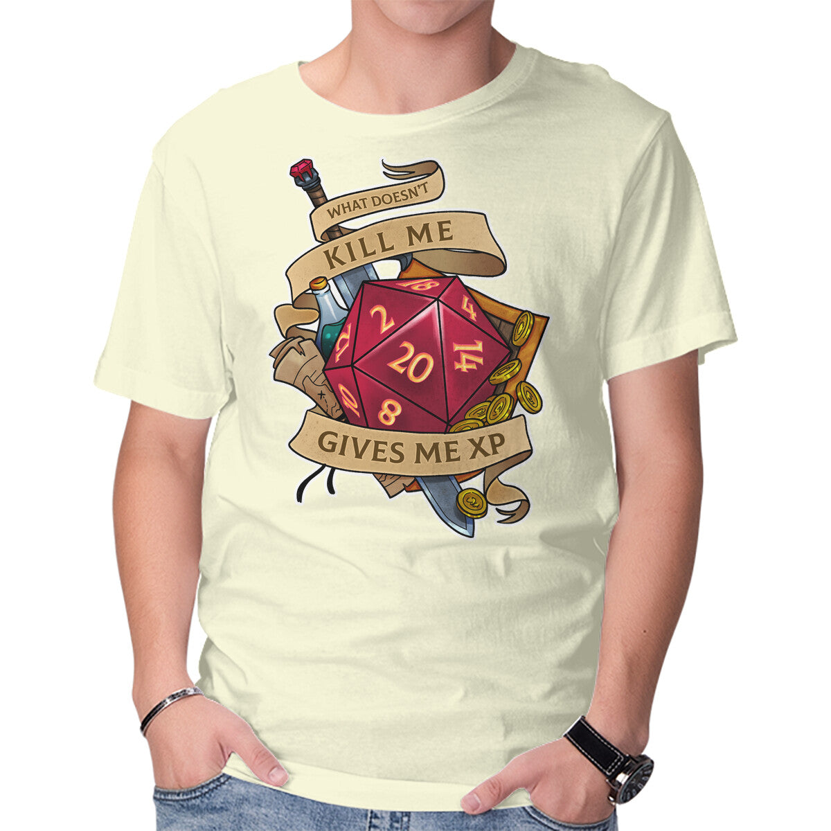 Unisex Crew Neck T-Shirt Gives Me XP Graphic Short Sleeve Casual Tee XXXXL