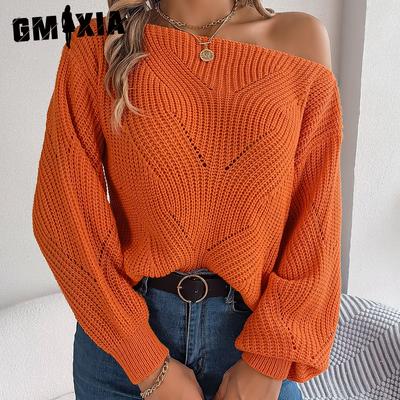 Moda pentru femei ocazional toamnă iarnă pulover cu mânecă lanternă cu mânecă lanternă, lejer, cu mânecă lungă.