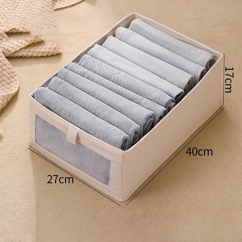 1PC Fabric Window Cotton Linen Storage Box Wardrobe Storage And Arrangement Large Clothing Storage Box Toys Can Be Folded
