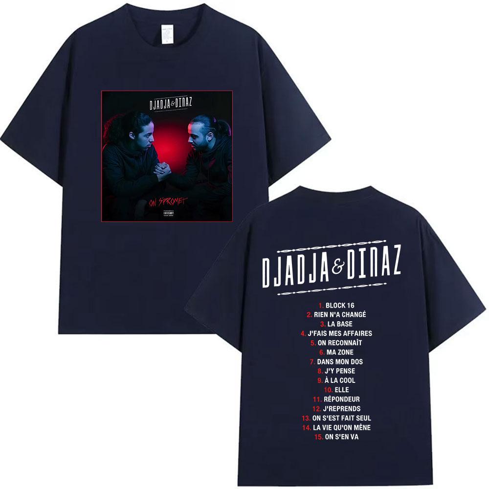 

2025 Summer Rapper Djadja Dinaz Album Graphic Tshirt Mens Retro Style Gothic Costume Hiphop Shortsleeved Cotton Tshirt 4XL