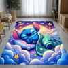 Cartoon S-Stitch Kawaii Living Room Non-Slip Area Rug Soft Carpet for Bedroom Kids Playroom Sofa,Home Decor Doormat Gift