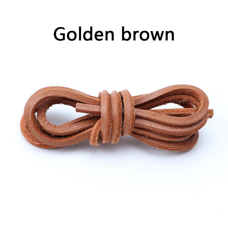 New High Quality Flat Shoelaces Solid Leather Shoe Laces Classic Multicolor Leisure Shoe Lace Outdoor Unisex Boots Shoelace