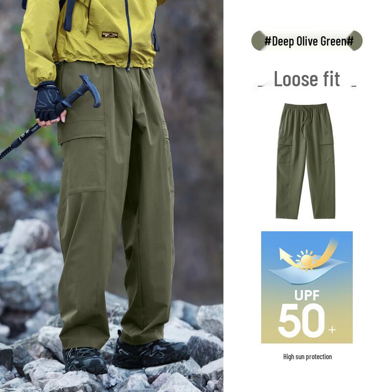 CAMEL Men's Lightweight Quick-Dry Sun Protection Cargo Pants