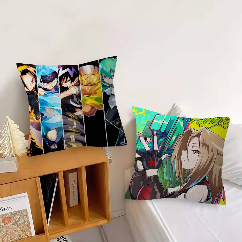 Anime Shaman King  Pillow Cushion Cover Pillowcase Living Room Sofa Home Decor Customized