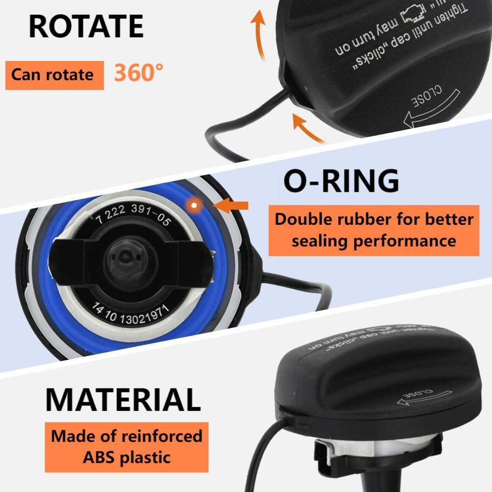 RUILAOYXT 16117222391 BMW Gas Cap Fuel Tank Cap for BMW 128i 320i 325i 328i