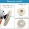 Wool Polishing Wheel for Angle Grinder - Ideal for Glass, Metal, Stainless Steel, Stone