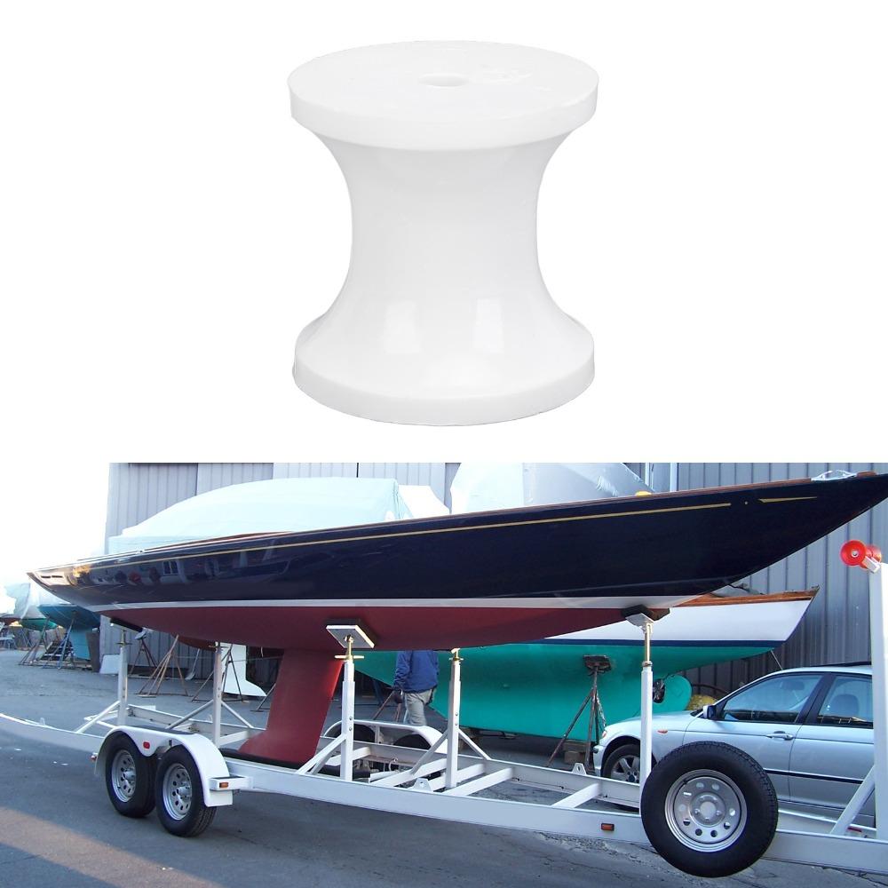 51mm Length Boat Trailer Roller White Nylon Roller Strong Load Bearing Bow Stop Roller Motorboats