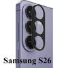 Custom Fit Samsung S26 Lens Shield Hollow Metal Frame Camera Ring Film S26 Ultra Integrated Matte Lens Guard Anti-Scratch Camera