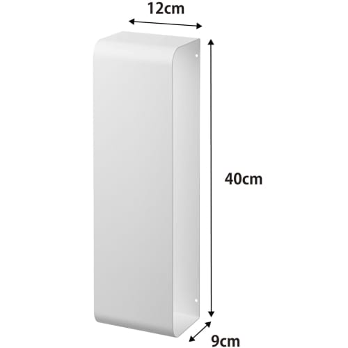 Yamazaki Tower Magnetic Bath Towel Holder, White, Approx. W12 X D9 X H40cm, Towel Storage, Towel Holder 3619