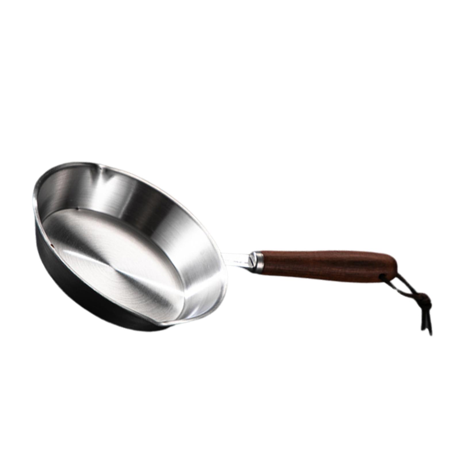 Kitchen Small Pots Small Frying Pans Small Heating Oil Pans 304Stainless Steel Texture Suitable for Sauteing and Boiling