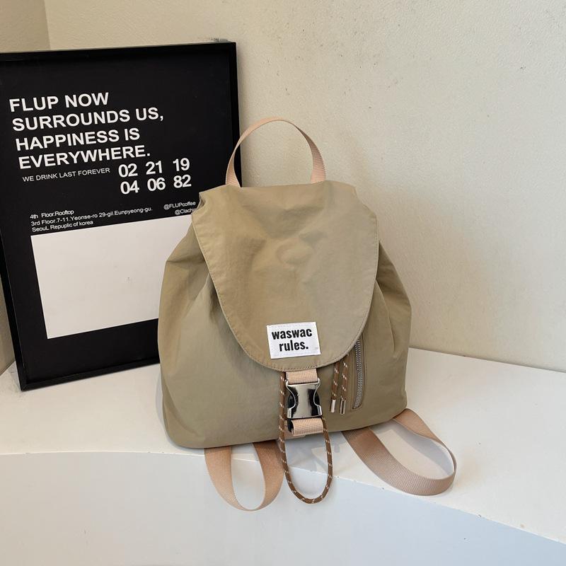 

Canvas bag women 2025 new fashion backpack casual large capacity shoulder travel bag хакі