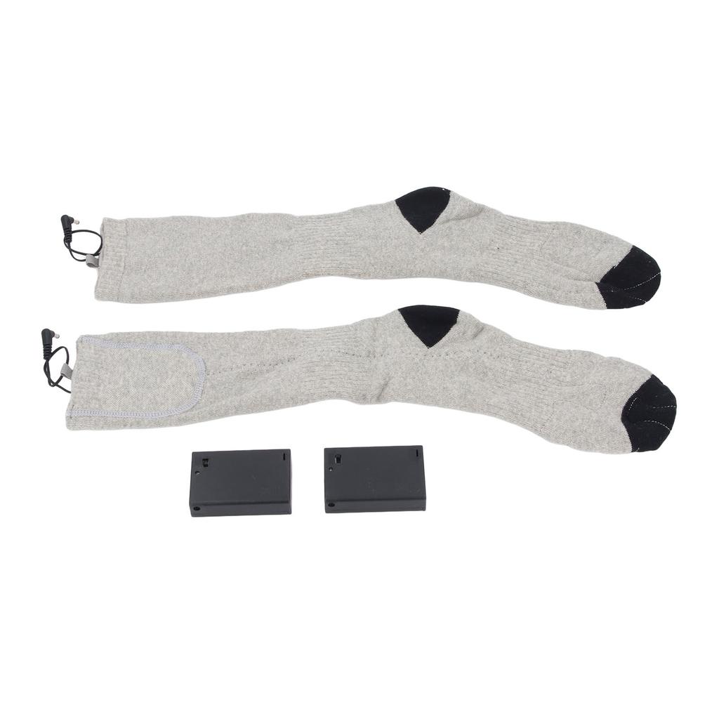 Electric Heated Socks Men Women Rechargeable 2 Sided Heating Washable Portable for Skiing Hiking Camping Uniform Size