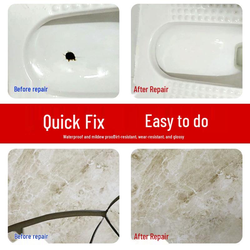 Quick-Dry Tile & Grout Repair Paste for Marble, Ceramic, and Sink Pits