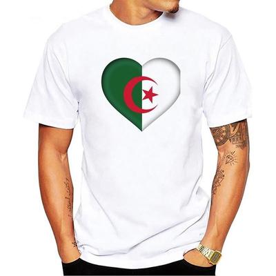 Algerien Land Logo Print FashionT Republik Algerien Unisex T-shirt Arabische Nation Flagge Kleidung Tops