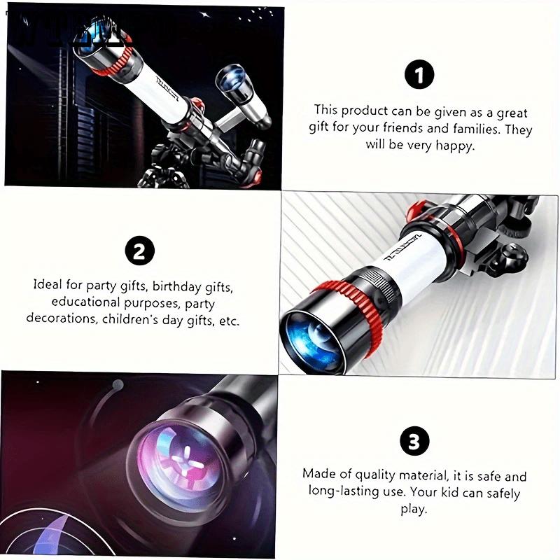 1pc Telescope, Astronomical Telescope, Educational Science Experiment Toy, Birthday Gift, Learning Educational Toy with Random Color Accessories